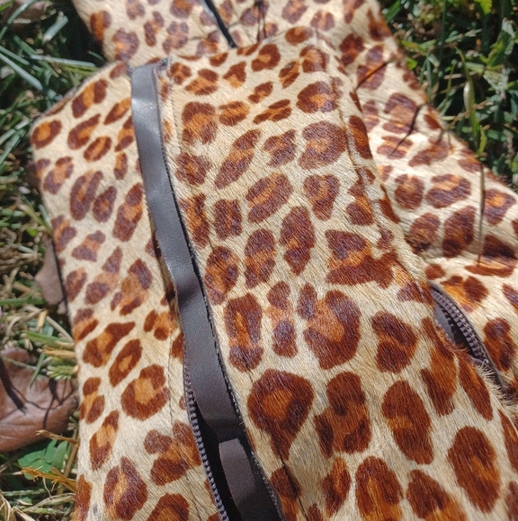 Vintage Cowhide Cheetah Print Boots - Picture 6 of 7